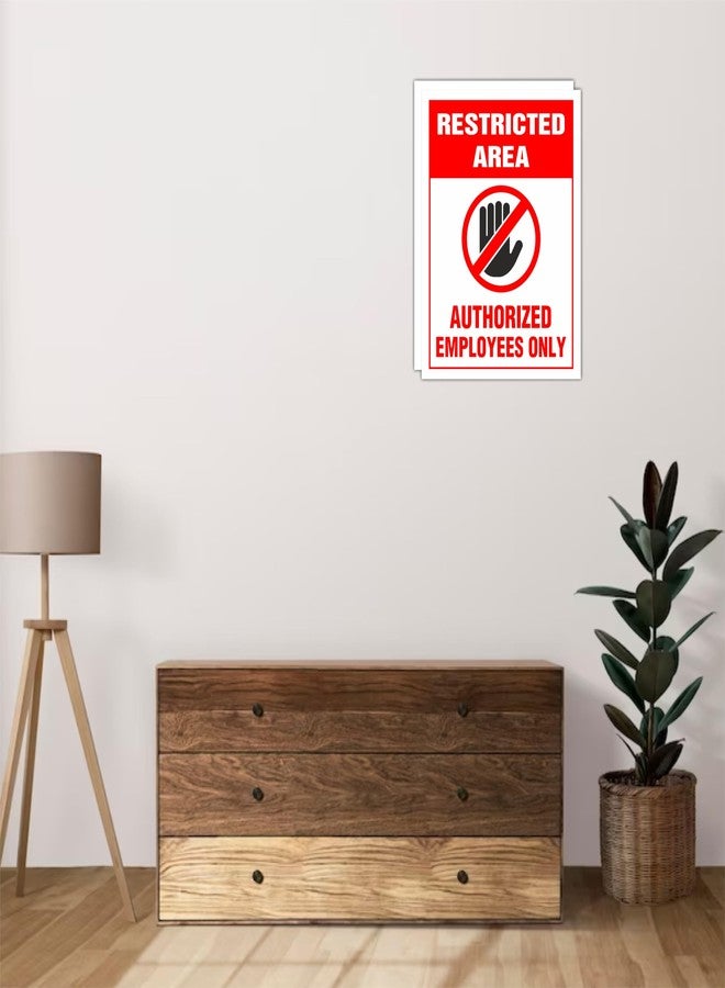 ATTRACTSO - Restricted Area Vinyl With 5mm Sunboard Signage Board Stickers | Glass Door, Wooden Door | Sign board for Doors | Signage for Offices | Office (Size- 6x8 Inch) (Pack of 1) - Image 2